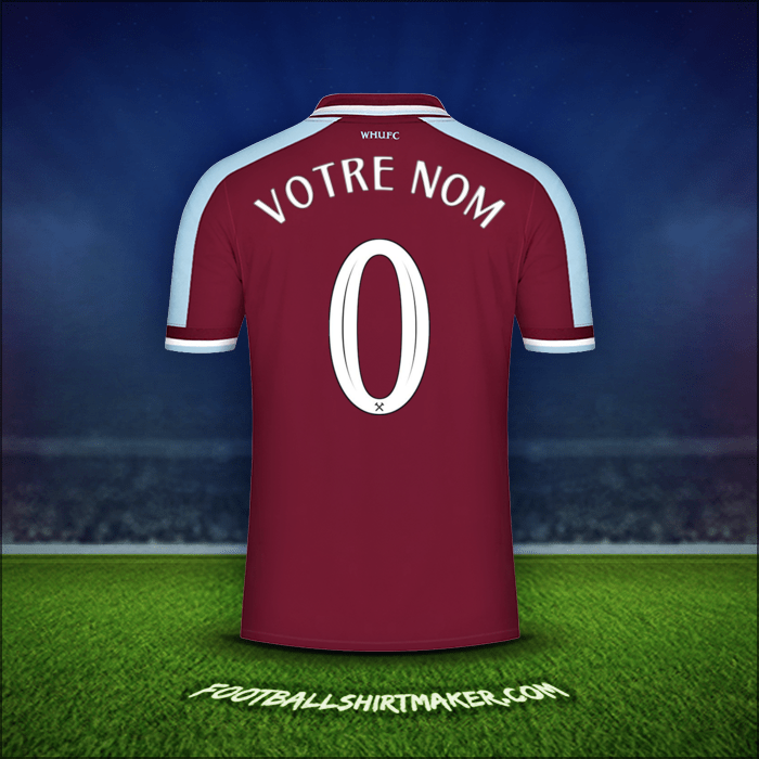 Maillot West Ham United FC Cup 2021/2022 -  votre nom - 0