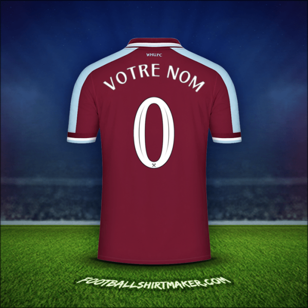 Maillot West Ham United FC Cup 2021/2022 -  votre nom - 0