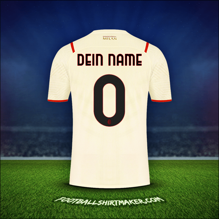 Trikot AC Milan 2021/2022 Auswärts -  dein name - 0