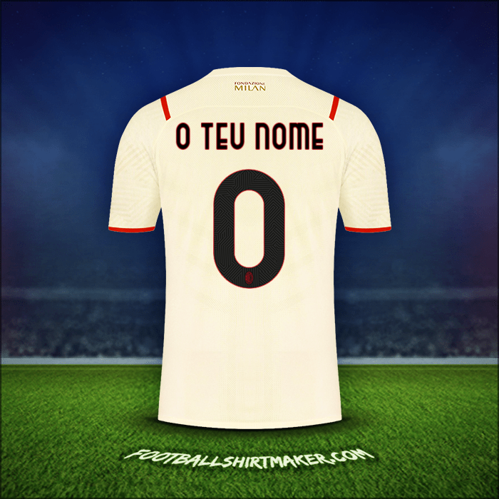 Camisola AC Milan 2021/2022 Alternativa -  o teu nome - 0