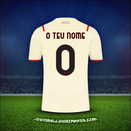 Camisola AC Milan 2021/2022 Alternativa -  o teu nome - 0