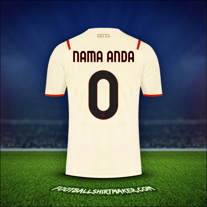 Jersey AC Milan 2021/2022 Alternatif -  nama anda - 0