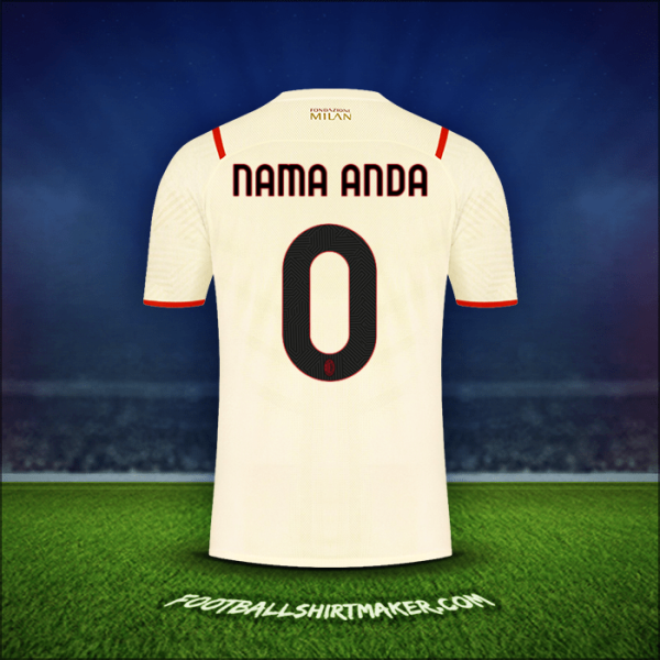 Jersey AC Milan 2021/2022 Alternatif -  nama anda - 0