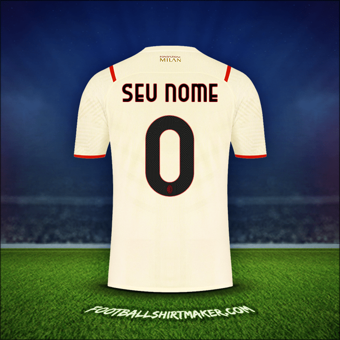 Camisa AC Milan 2021/2022 Alternativa -  seu nome - 0