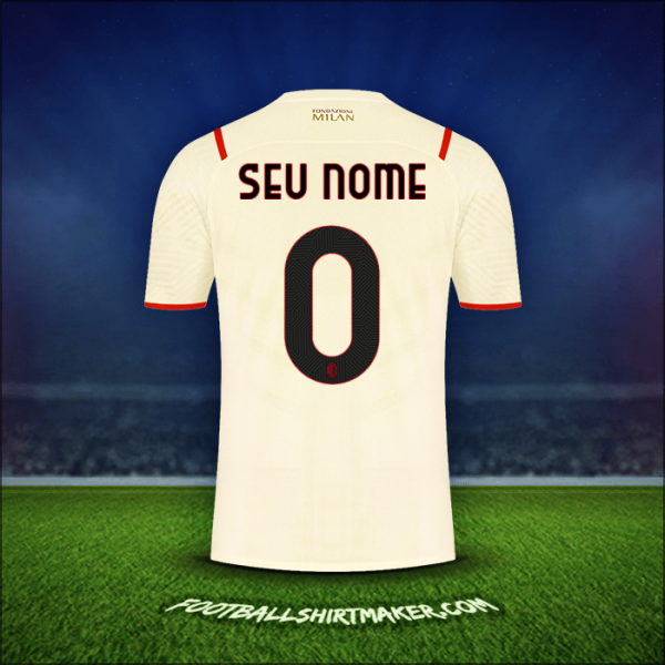 Camisa AC Milan 2021/2022 Alternativa -  seu nome - 0