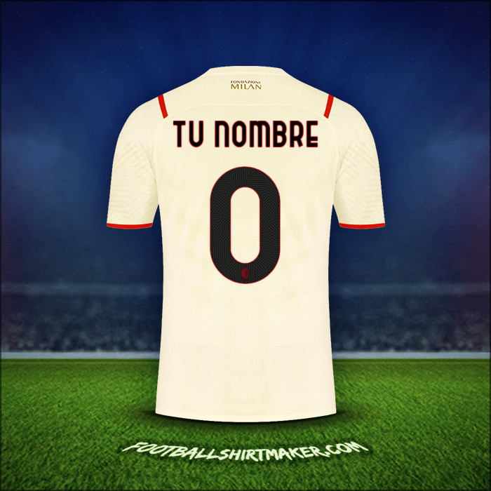 Camiseta AC Milan 2021/2022 Visita -  tu nombre - 0