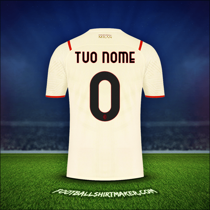 Maglia AC Milan 2021/2022 Seconda -  tuo nome - 0