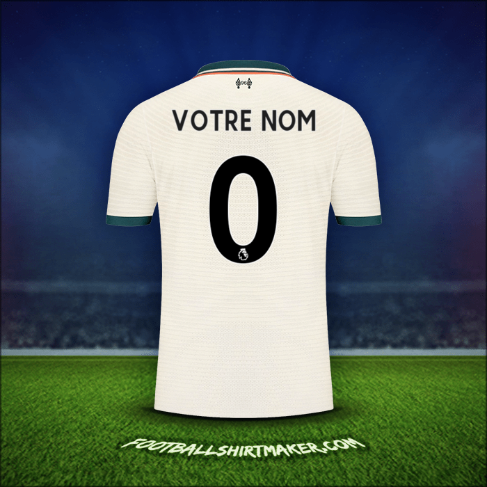 Maillot Liverpool FC 2021/2022 Extérieur -  votre nom - 0