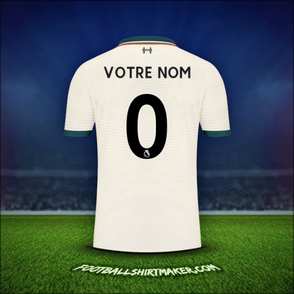Maillot Liverpool FC 2021/2022 Extérieur -  votre nom - 0