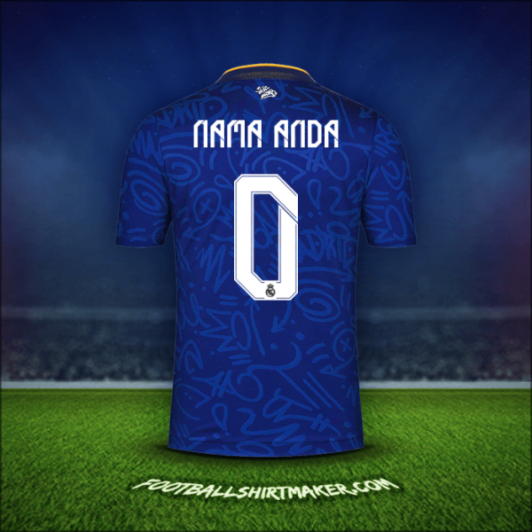 Jersey Real Madrid CF Cup 2021/2022 Alternatif -  nama anda - 0