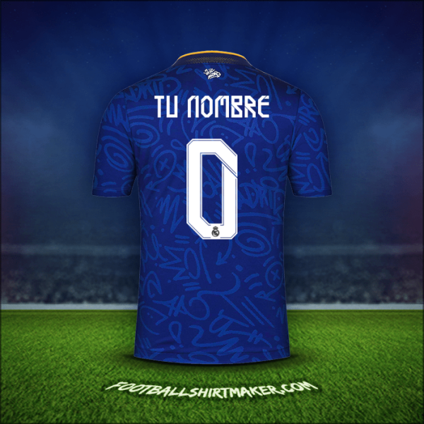 Jersey Real Madrid CF Cup 2021/2022 Visita -  tu nombre - 0