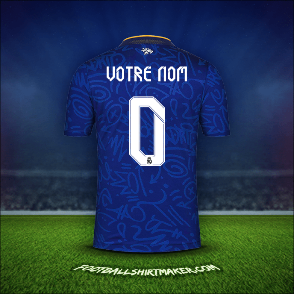 Maillot Real Madrid CF Cup 2021/2022 Extérieur -  votre nom - 0