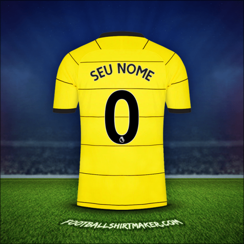 Camisa Chelsea 2021/2022 Alternativa -  seu nome - 0