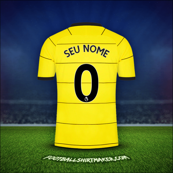 Camisa Chelsea 2021/2022 Alternativa -  seu nome - 0