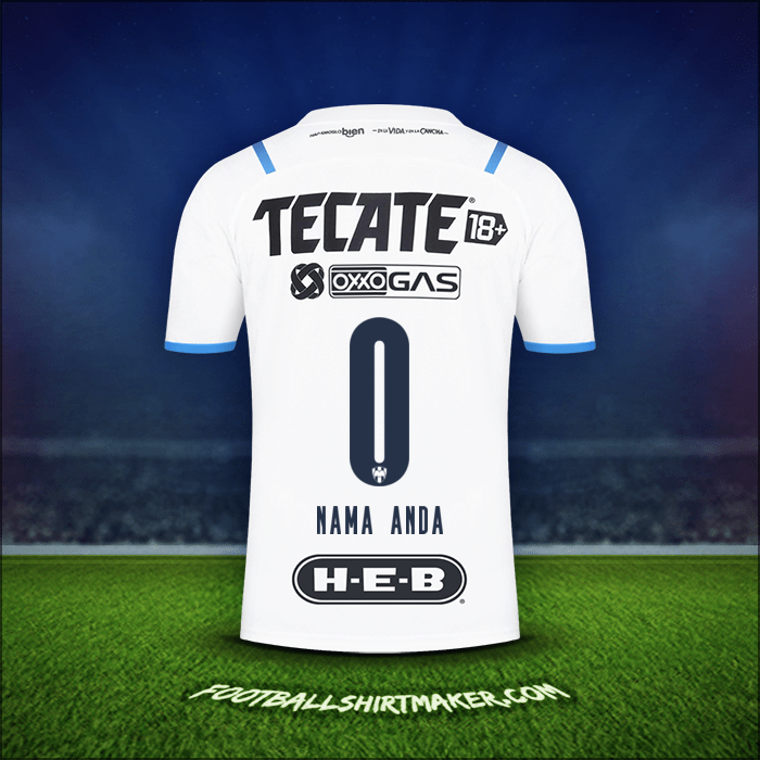 Jersey Monterrey 2021/2022 Alternatif -  nama anda - 0