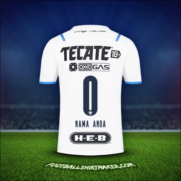 Jersey Monterrey 2021/2022 Alternatif -  nama anda - 0