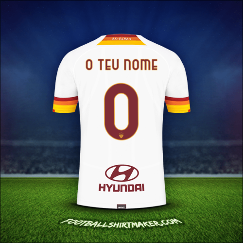 Camisola AS Roma 2021/2022 Alternativa -  o teu nome - 0