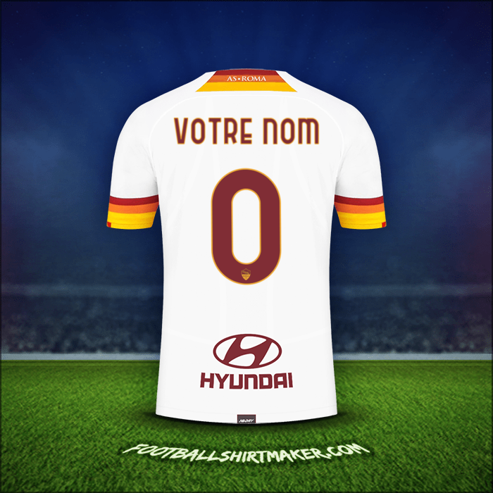 Maillot AS Roma 2021/2022 Extérieur -  votre nom - 0
