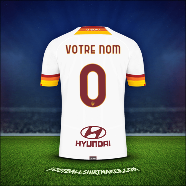 Maillot AS Roma 2021/2022 Extérieur -  votre nom - 0