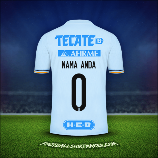 Jersey Tigres UANL 2021/2022 Alternatif -  nama anda - 0