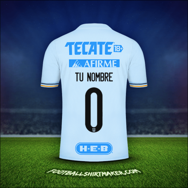 Camiseta Tigres UANL 2021/2022 Visita -  tu nombre - 0