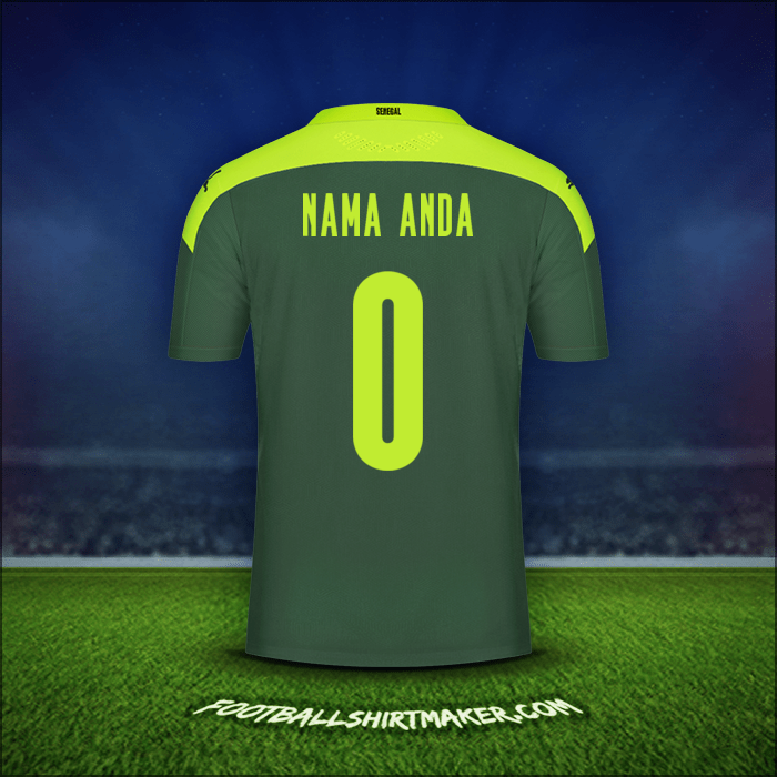 Jersey Senegal 2020/2021 Alternatif -  nama anda - 0