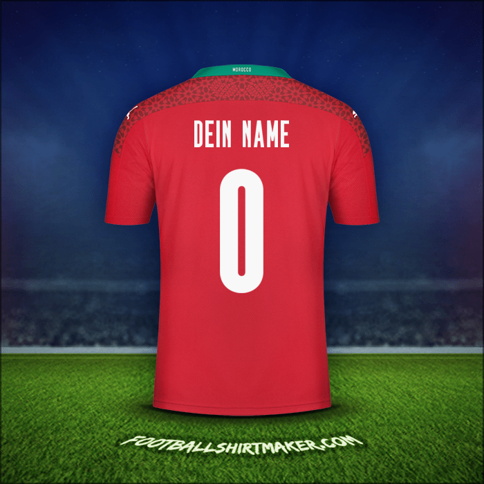 Trikot Marokko 2020/2021 -  dein name - 0