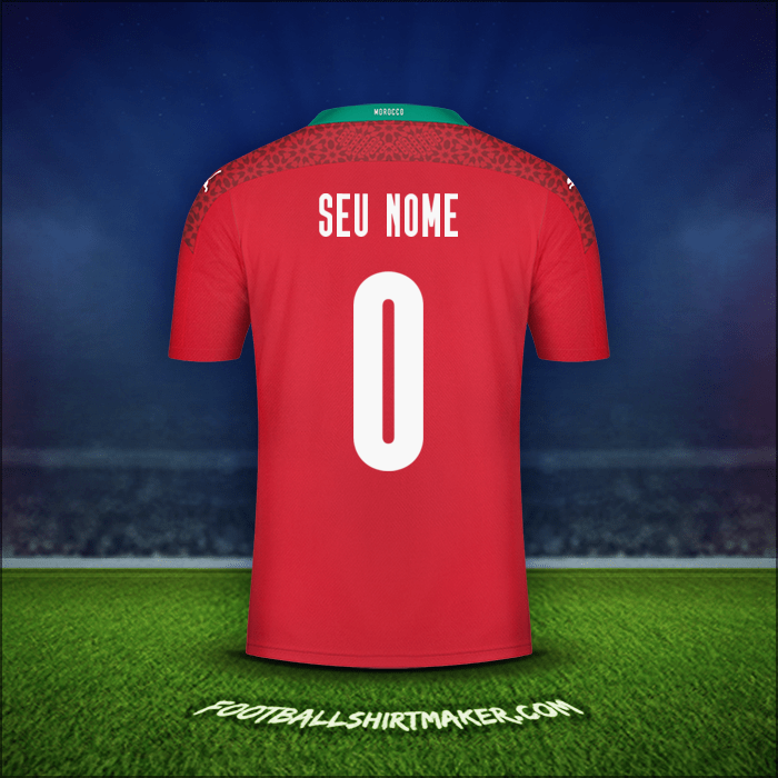 Camisa Marrocos 2020/2021 -  seu nome - 0