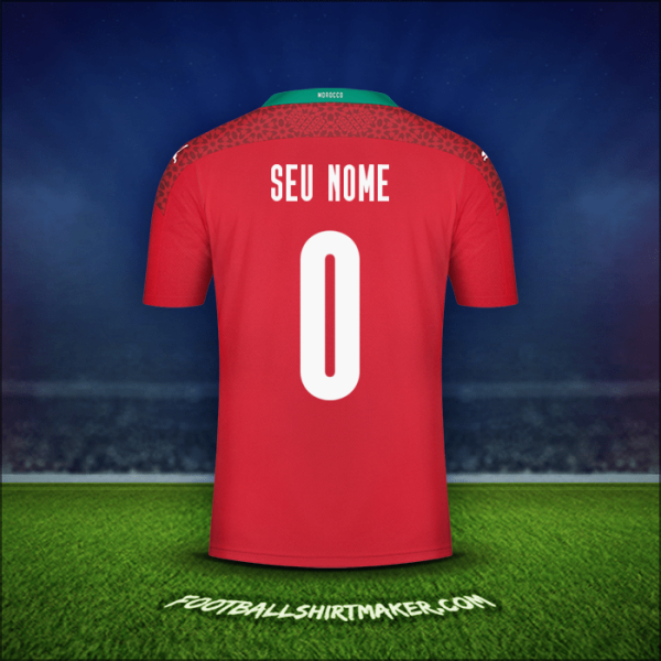 Camisa Marrocos 2020/2021 -  seu nome - 0