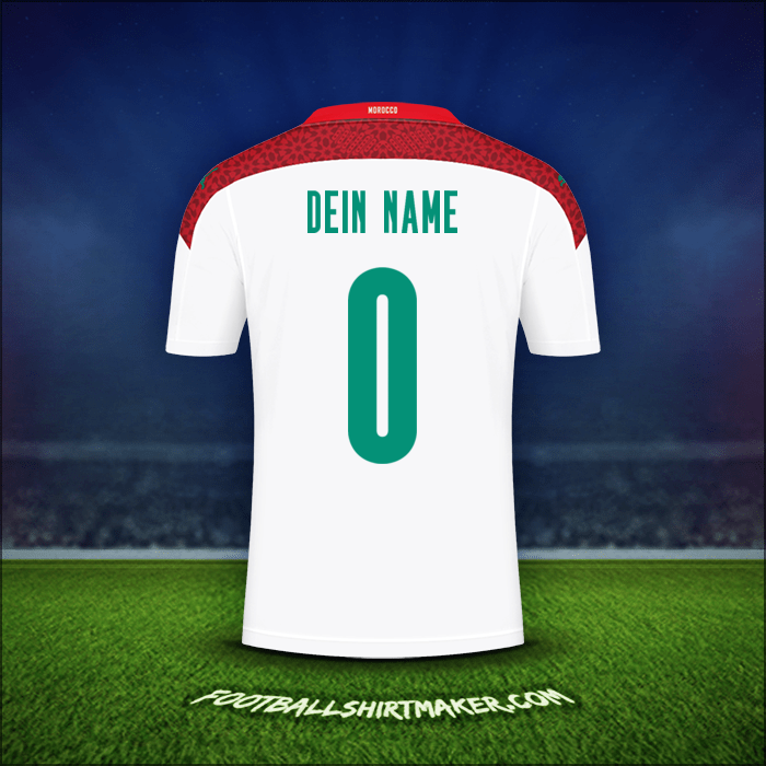 Trikot Marokko 2020/2021 Auswärts -  dein name - 0