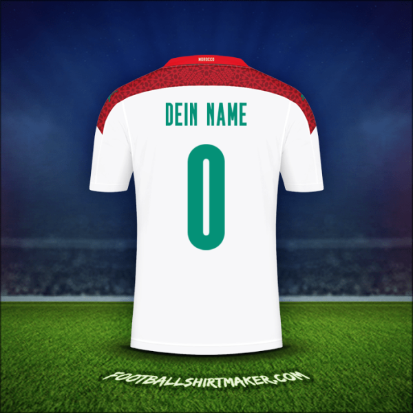 Trikot Marokko 2020/2021 Auswärts -  dein name - 0