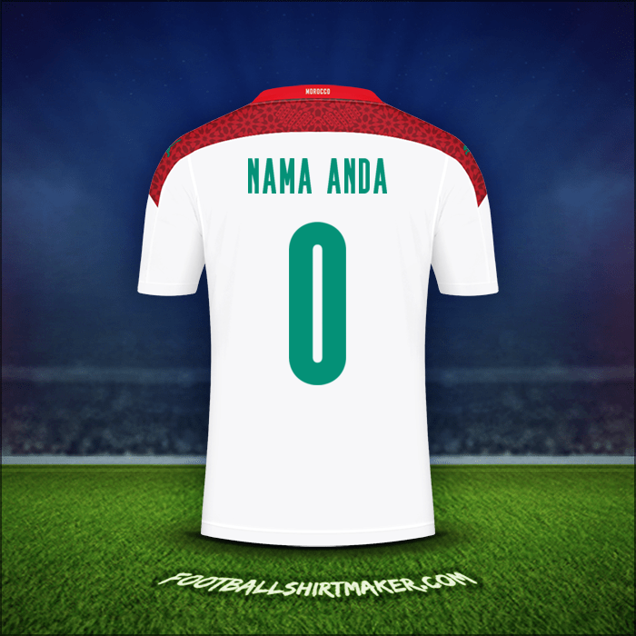 Jersey Maroko 2020/2021 Alternatif -  nama anda - 0