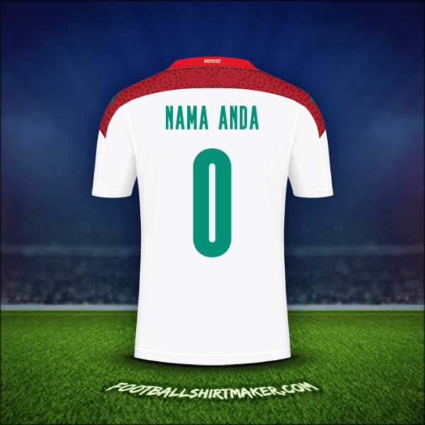Jersey Maroko 2020/2021 Alternatif -  nama anda - 0