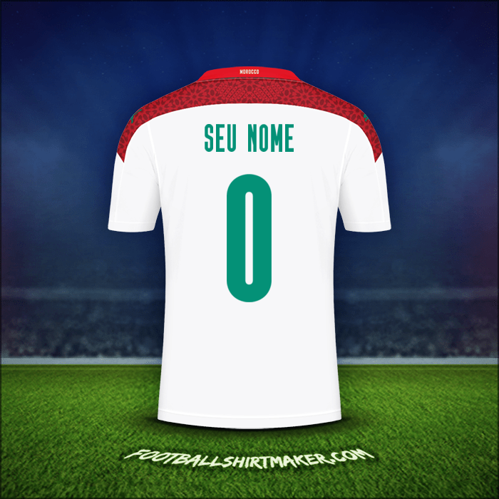 Camisa Marrocos 2020/2021 Alternativa -  seu nome - 0
