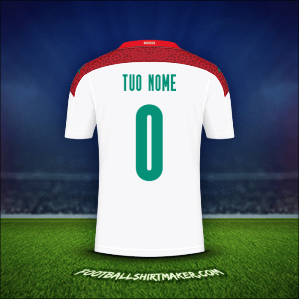 Maglia Marocco 2020/2021 Seconda -  tuo nome - 0