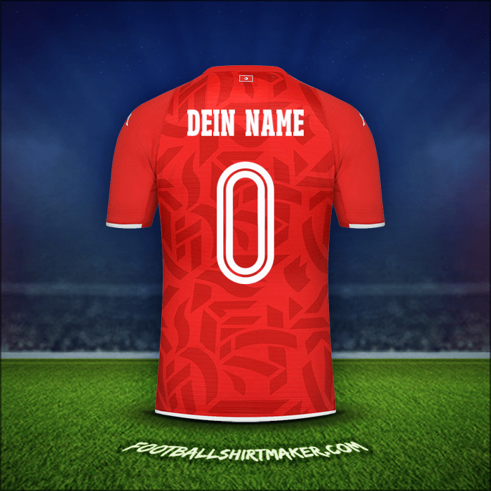 Trikot Tunesien 2022 -  dein name - 0