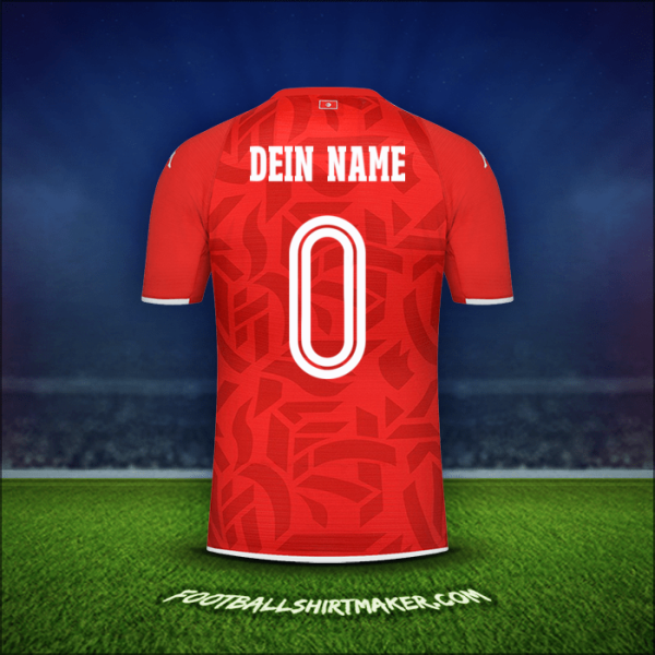 Trikot Tunesien 2022 -  dein name - 0