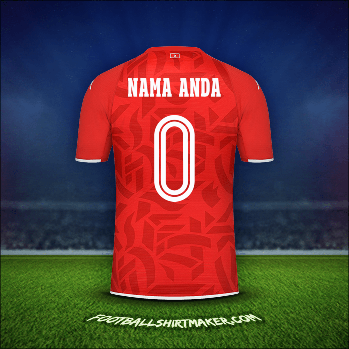 Jersey Tunisia 2022 -  nama anda - 0