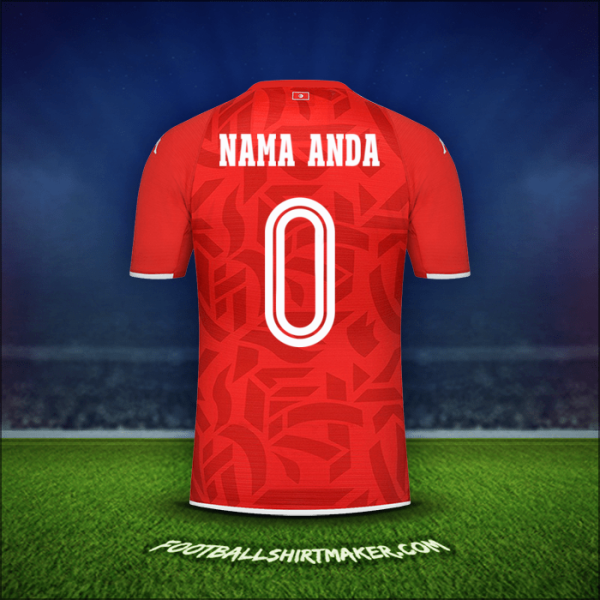Jersey Tunisia 2022 -  nama anda - 0