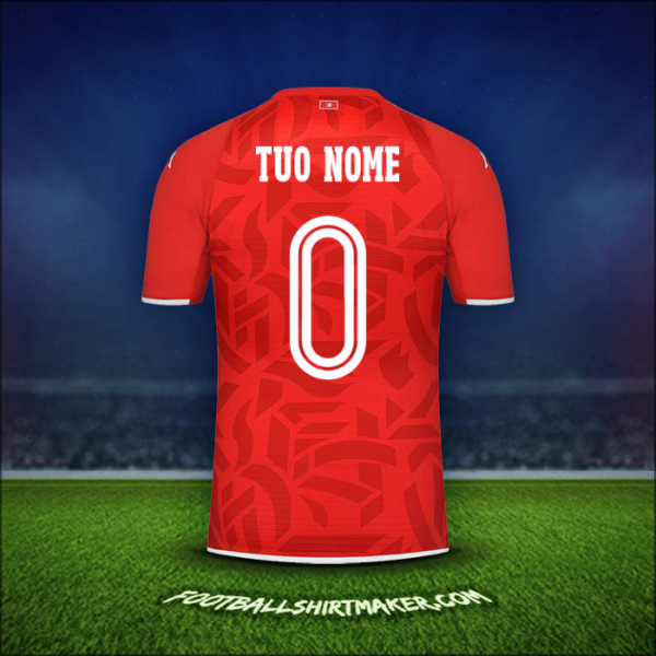 Maglia Tunisia 2022 -  tuo nome - 0