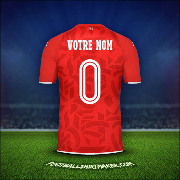 Maillot Tunisie 2022 -  votre nom - 0
