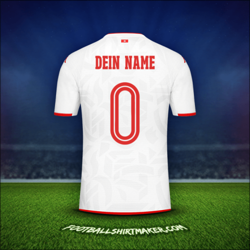 Trikot Tunesien 2022 Auswärts -  dein name - 0