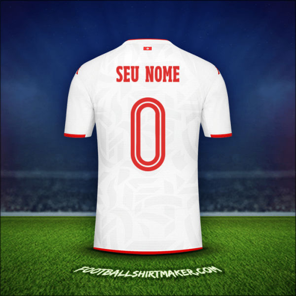 Camisa Tunísia 2022 Alternativa -  seu nome - 0