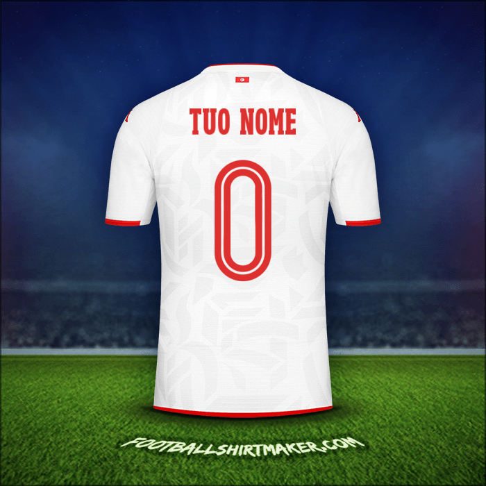 Maglia Tunisia 2022 Seconda -  tuo nome - 0