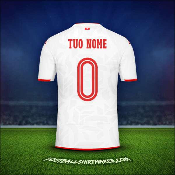 Maglia Tunisia 2022 Seconda -  tuo nome - 0
