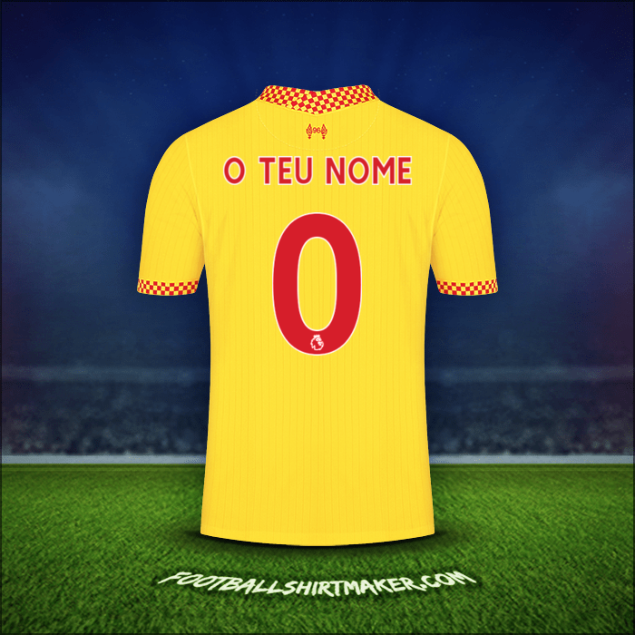 Camisola Liverpool FC 2021/2022 Terceira -  o teu nome - 0