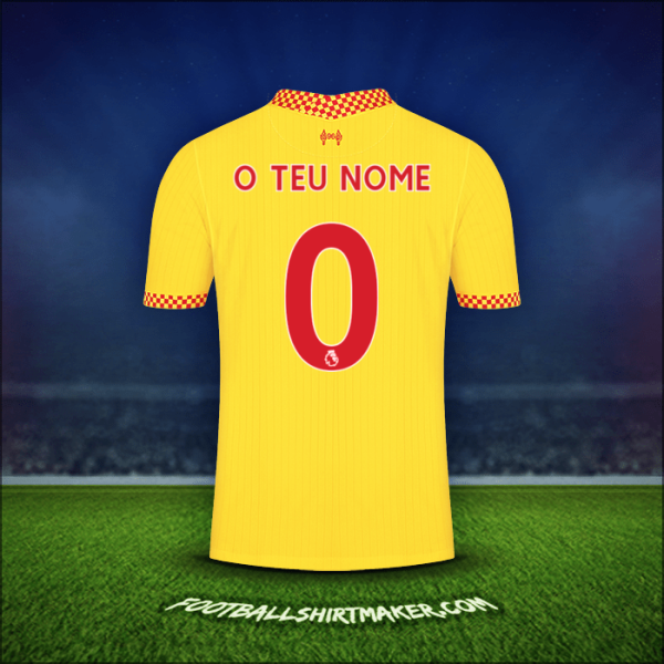 Camisola Liverpool FC 2021/2022 Terceira -  o teu nome - 0