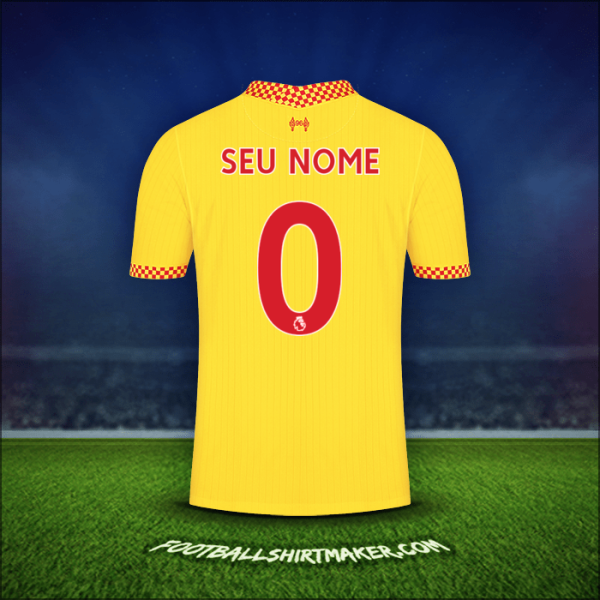 Camisa Liverpool FC 2021/2022 Terceira -  seu nome - 0