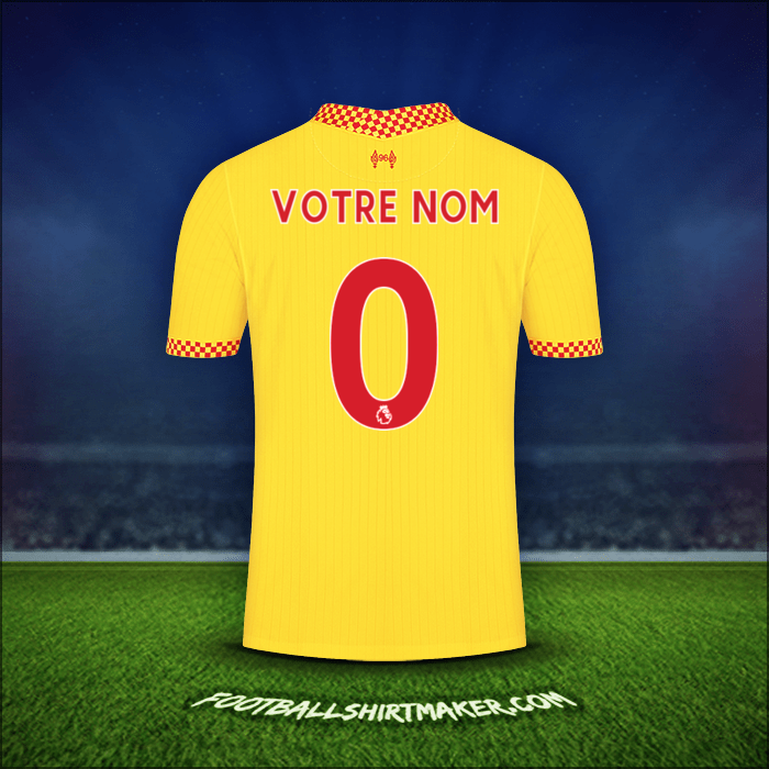 Maillot Liverpool FC 2021/2022 Troisième -  votre nom - 0