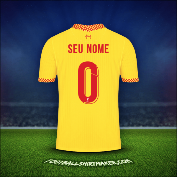 Camisa Liverpool FC Cup 2021/2022 Terceira -  seu nome - 0
